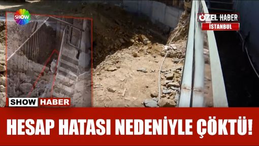 THE ENTRANCE OF A SOUND BUILDING NEXT TO THE CONSTRUCTION SITE COLLAPSED